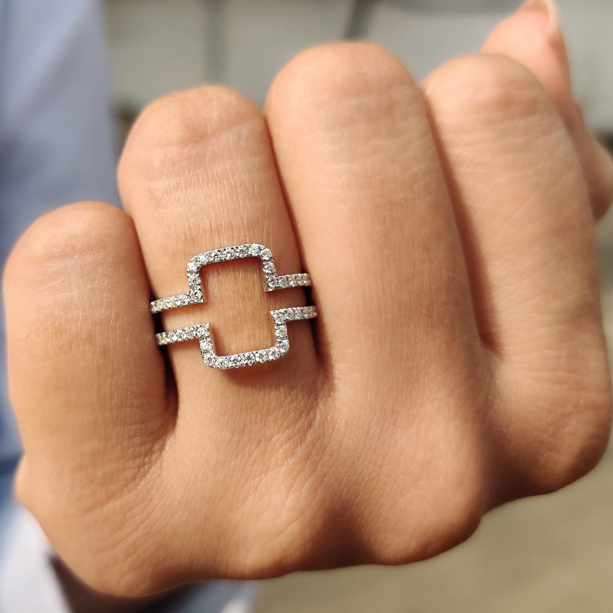 Round Cut Ring Enhancer Wedding Band In Wrap Guard style