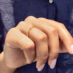 Round Cut Yellow Gold Wedding Band