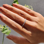 White Gold Wedding Band - Half Eternity