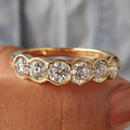 6 Stone Half Eternity Wedding Band