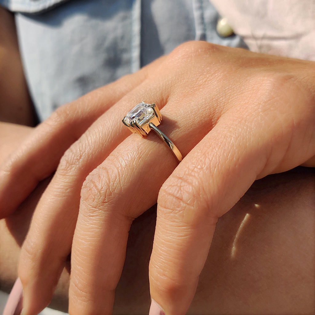 Solitaire Asscher Cut Engagement Ring