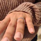 Round Cut Diamond White Gold Eternity Band