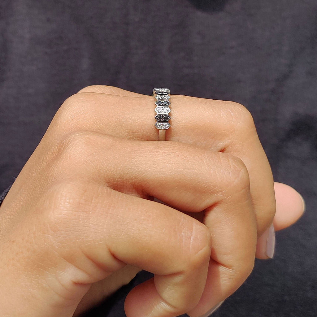 Black and White Wedding Band