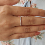 Round Cut Rose Gold Moissanite Wedding Band