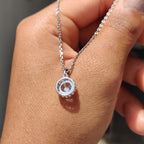 Halo Pendant – Round Cut Diamond