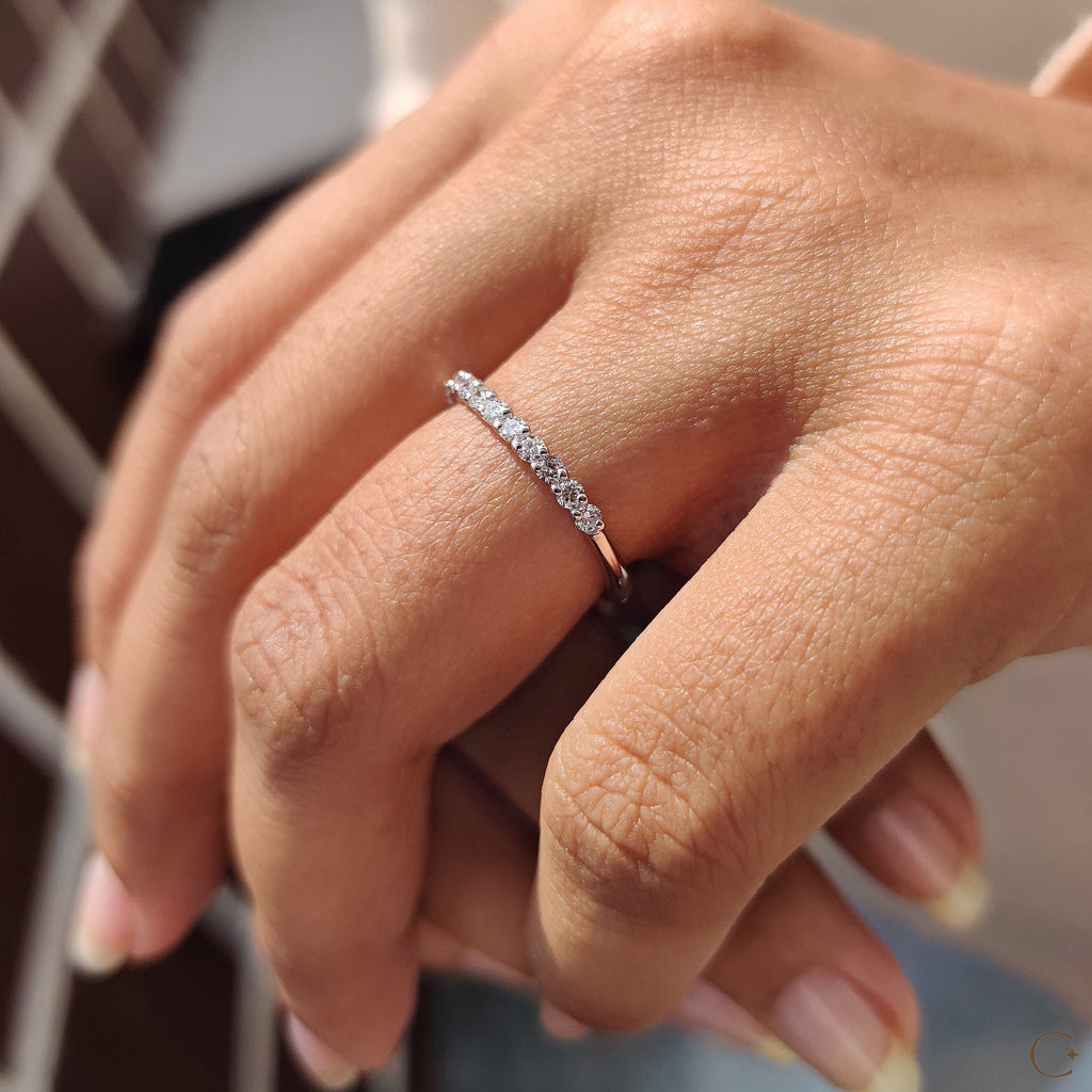 Diamond Half Eternity Band with Round Cut