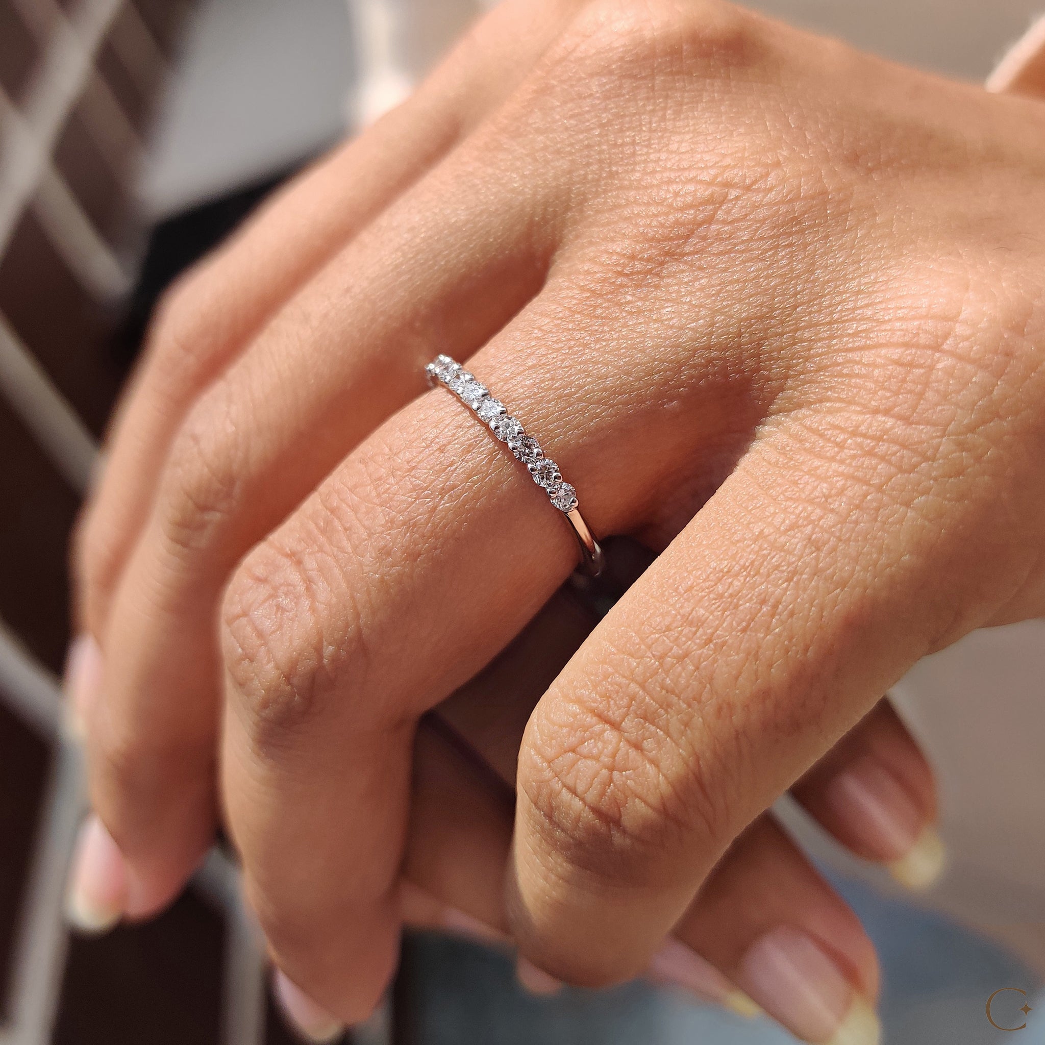 Diamond Half Eternity Band with Round Cut