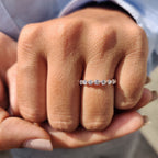 Yellow Gold Wedding Band – Round Old Mine Cut