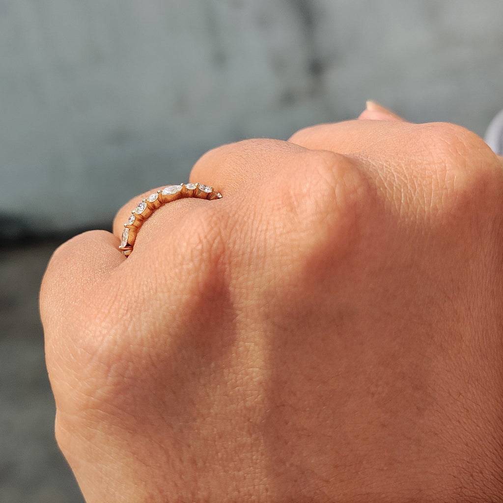 Marquise Wedding Band Set – Shared Prong Setting