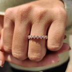 Round Diamond Band - White Gold