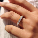 Diamond Half Eternity Band In Round Cut