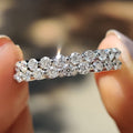 Round Moissanite Eternity Band For Women