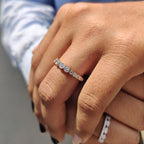 Bezel Set Wedding Band Featuring Round Diamond