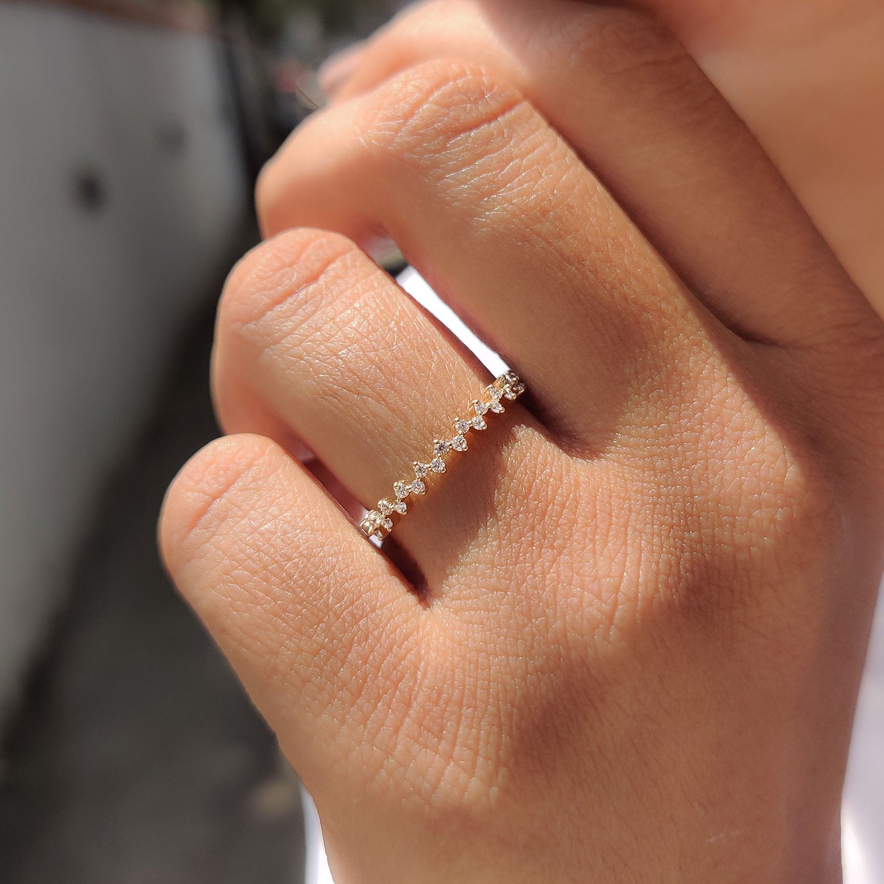 Half Eternity Band - Zig Zag Style Imagen principal del producto