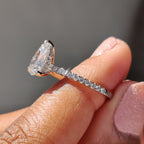 Pave Set Diamond Ring In Rose Gold