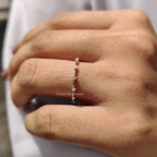 Round Diamond Eternity Band in Distance Pave Style