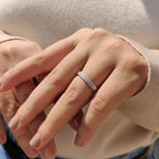 Round Cut Band In Half Eternity Setting