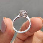 Cushion Cut Engagement Ring With Cathedral Setting