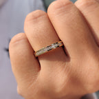 Round Cut Channel Set Diamond Band