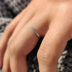 Round Diamond Band with Open Gap Design