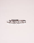0.70 TCW Marquise Moissanite Half Eternity Wedding Band