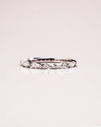 0.70 TCW Marquise Moissanite Half Eternity Wedding Band