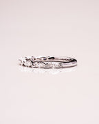 0.70 TCW Marquise Moissanite Half Eternity Wedding Band