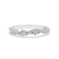 Twisted Wedding Band – Unique Round Diamond Setting