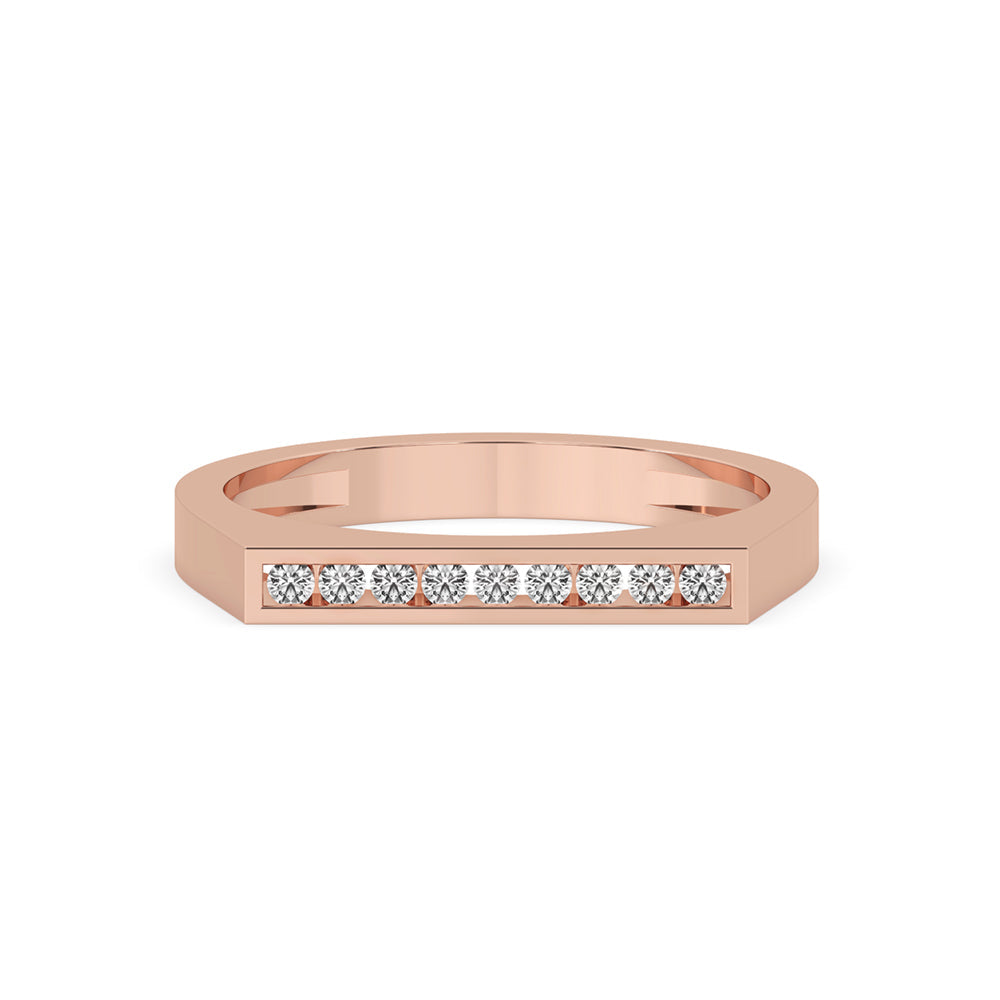 Channel Set Diamond Band – Perfect Round Diamond Luxury Imagen principal del producto