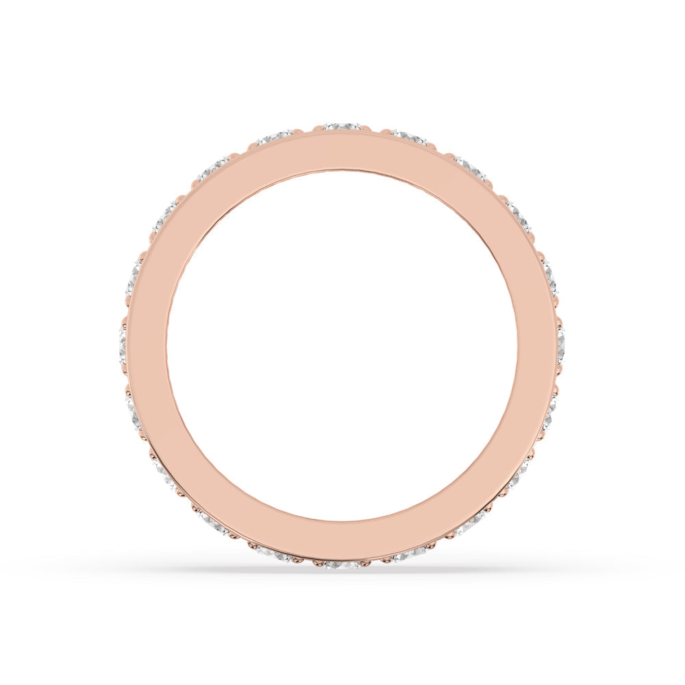 Channel Set Wedding Band with Round Diamond
