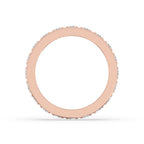Channel Set Wedding Band with Round Diamond