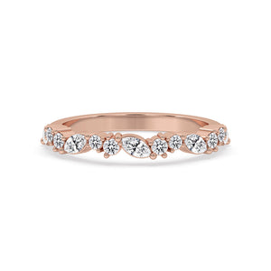 Marquise Diamond Wedding Band - Half Eternity