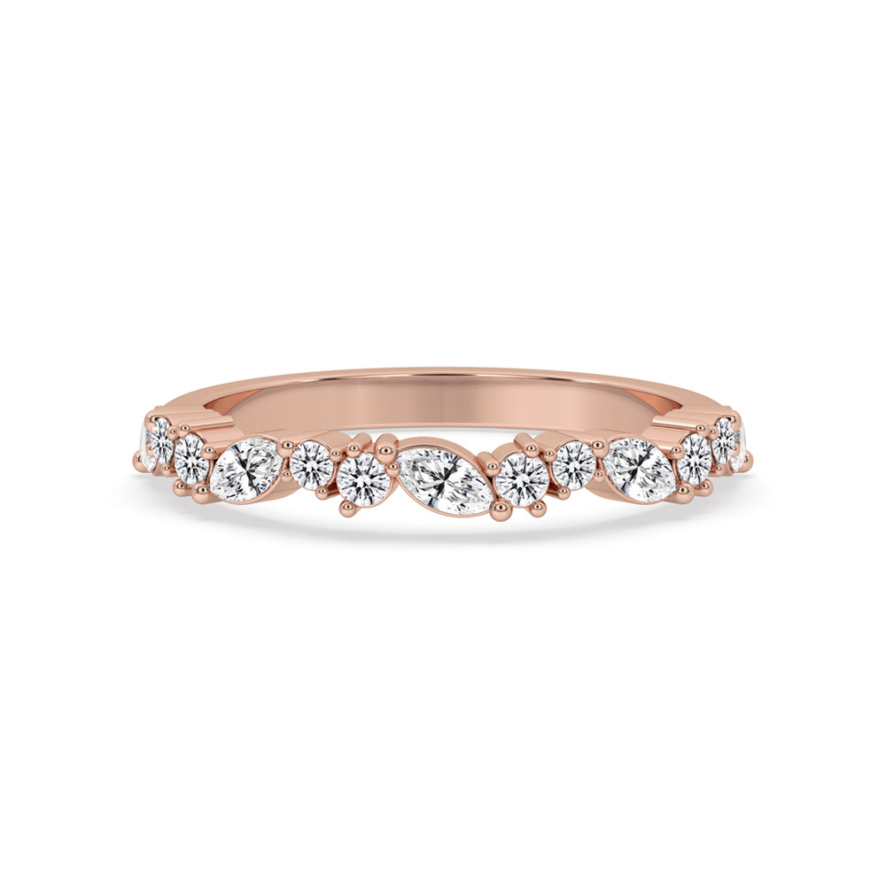 Marquise Diamond Wedding Band - Half Eternity