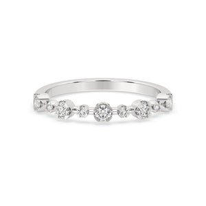 Half Eternity Wedding Band - Round Diamond