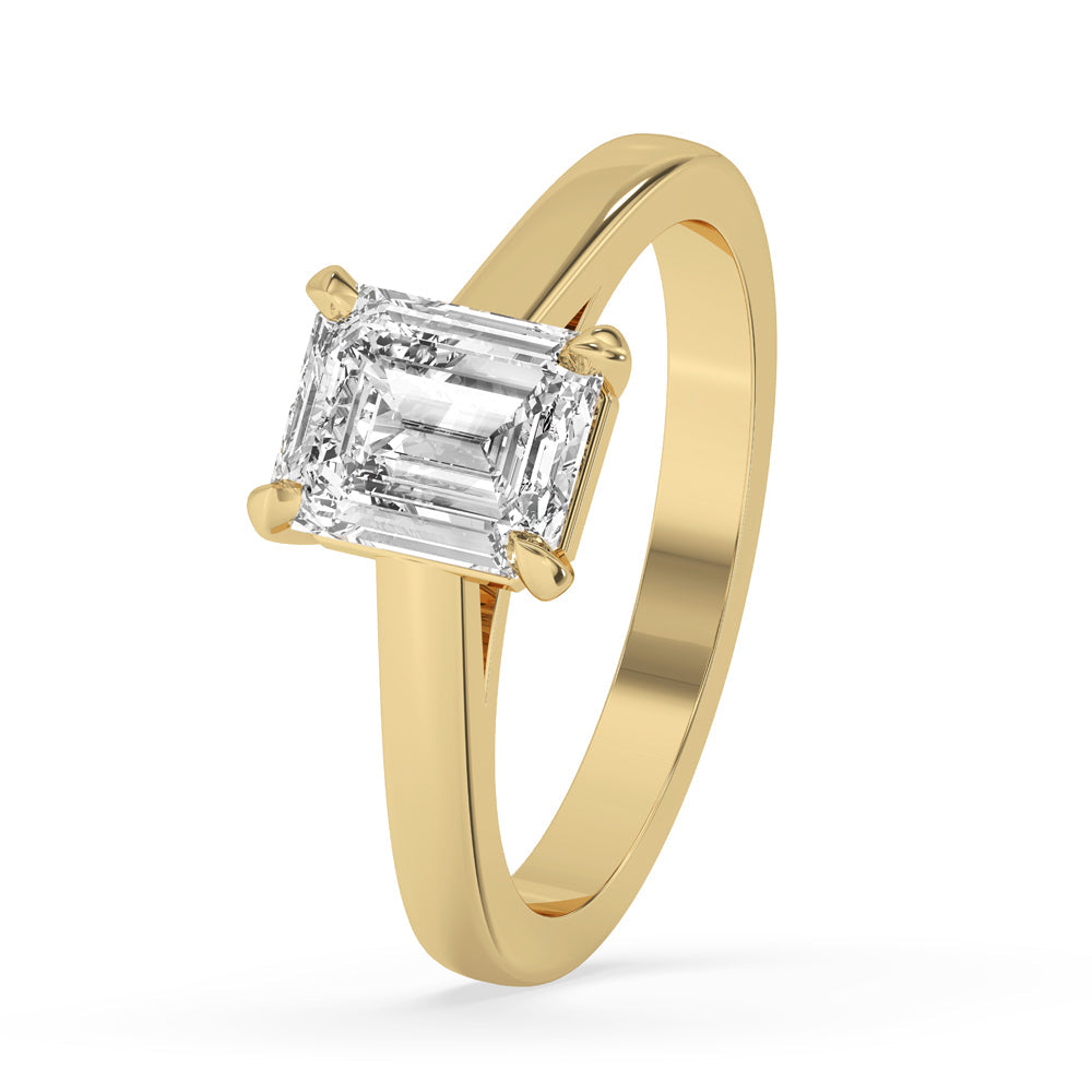 Two Carat Emerald Cut Diamond Ring