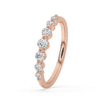 Rose Gold Wedding Band – Round Diamond