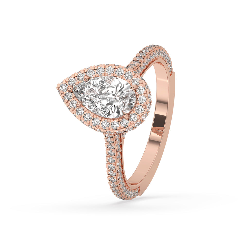 Pear Halo Engagement Ring Secondary image