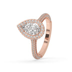 Pear Halo Engagement Ring