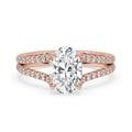 Hidden Halo Oval Engagement Ring