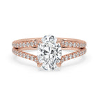 Hidden Halo Oval Engagement Ring