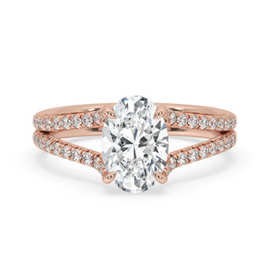 Hidden Halo Oval Engagement Ring