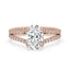 Hidden Halo Oval Engagement Ring