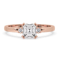 Asscher Cut Diamond Ring with Elegant claw prong setting