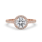 2 Carat Round Cut Diamond Ring in Cathedral Setting