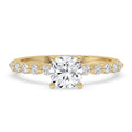 Cushion Diamond Engagement Ring with Pave Setting