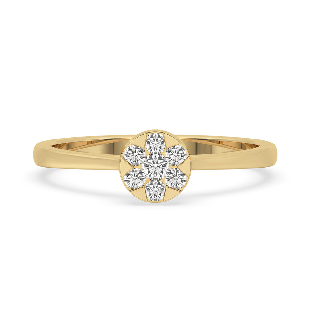 Antique Diamond Cluster Ring - Cathedral Setting Main image