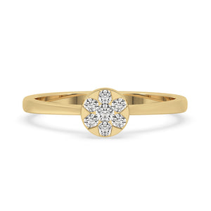 Antique Diamond Cluster Ring - Cathedral Setting
