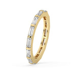 Baguette Diamond Wedding Band - Bar Setting