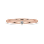 Dainty Engagement Ring Lab Grown Diamond in Rose Gold