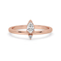 Two Stone Engagement Ring Rose Gold with Double Sparkle